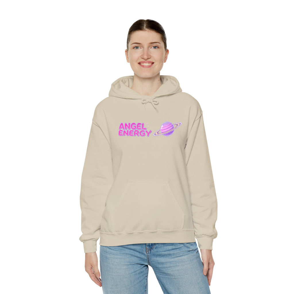 Angel Energy Hoodie — Pastel Planet Graphic Hooded Sweatshirt