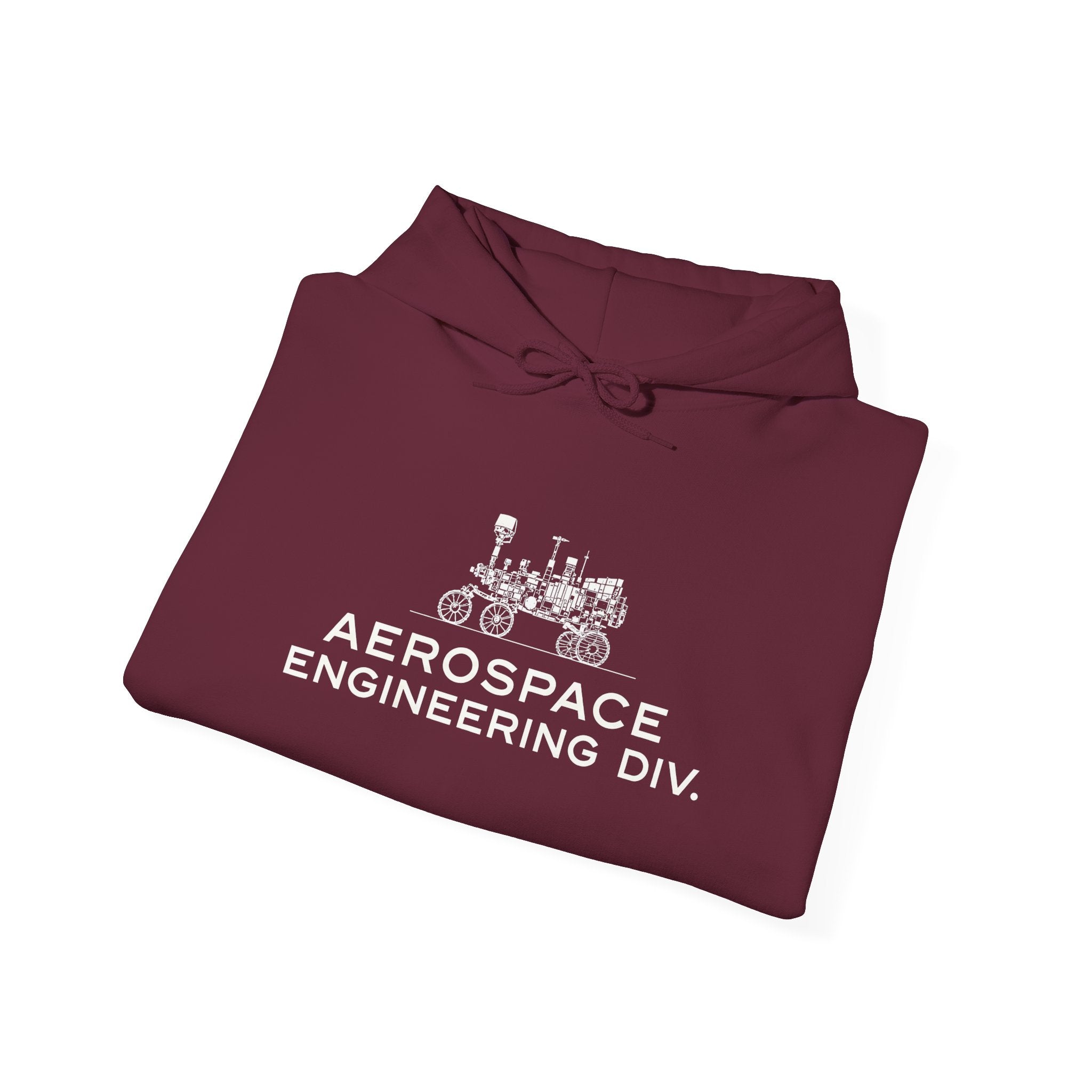 Aerospace Engineering Div. Hoodie — Vintage Rocket & Rover Tech Sweatshirt