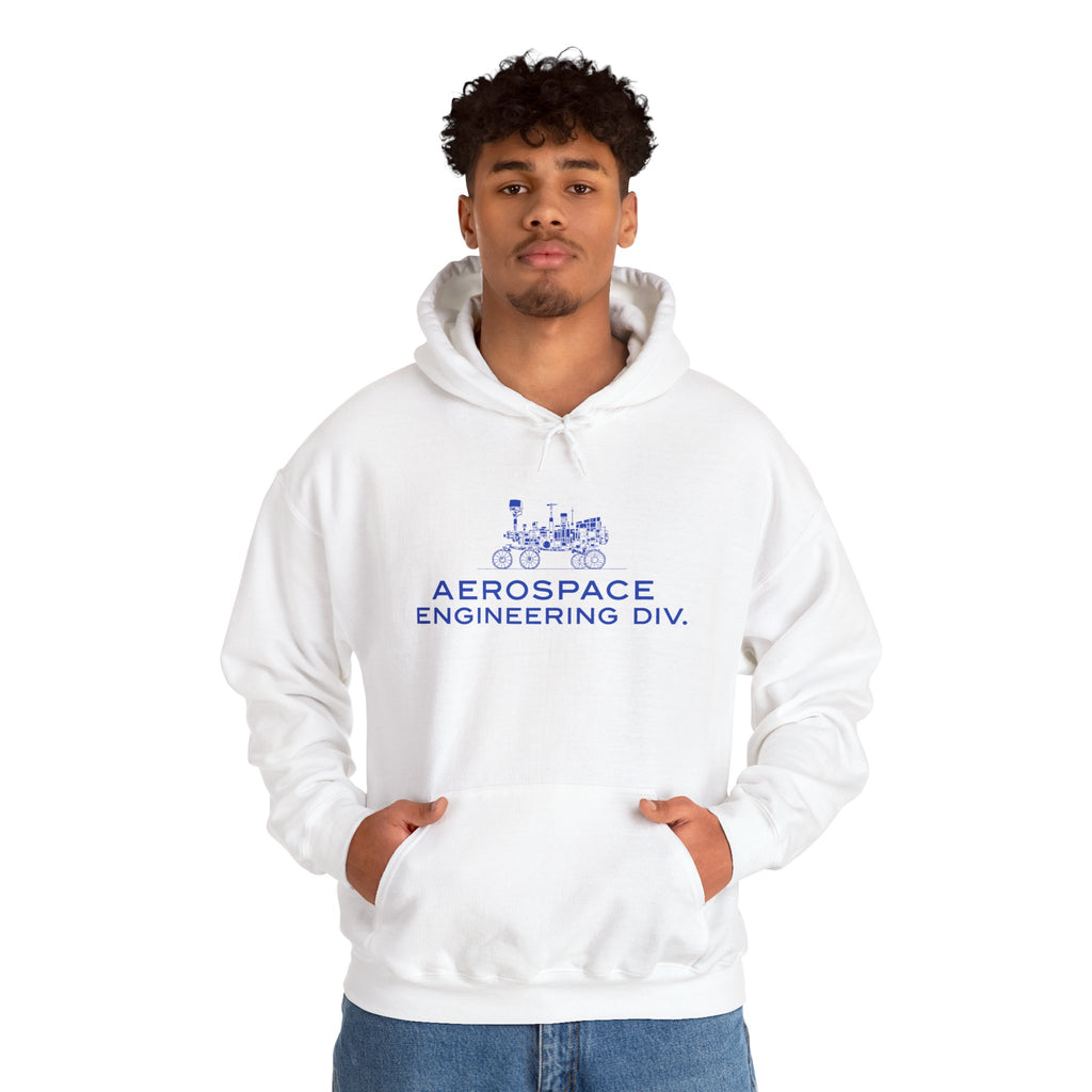 Aerospace Engineering Div. Hoodie — Vintage Rocket & Rover Tech Sweatshirt