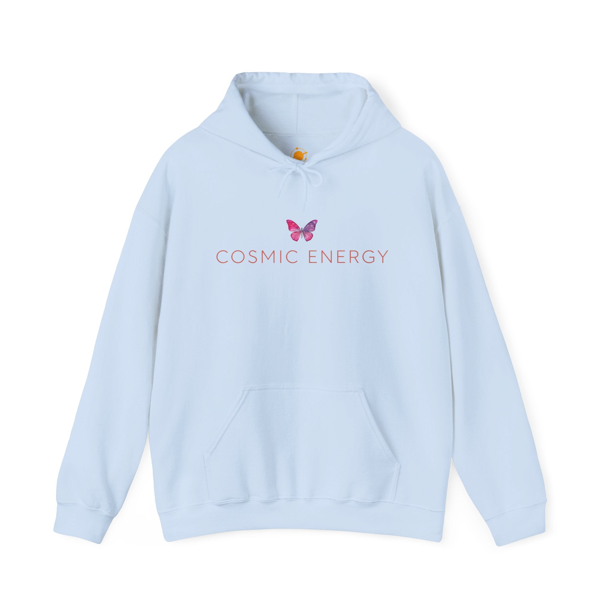Cosmic Energy Hoodie — Pink Butterfly Spiritual Graphic Hoodie