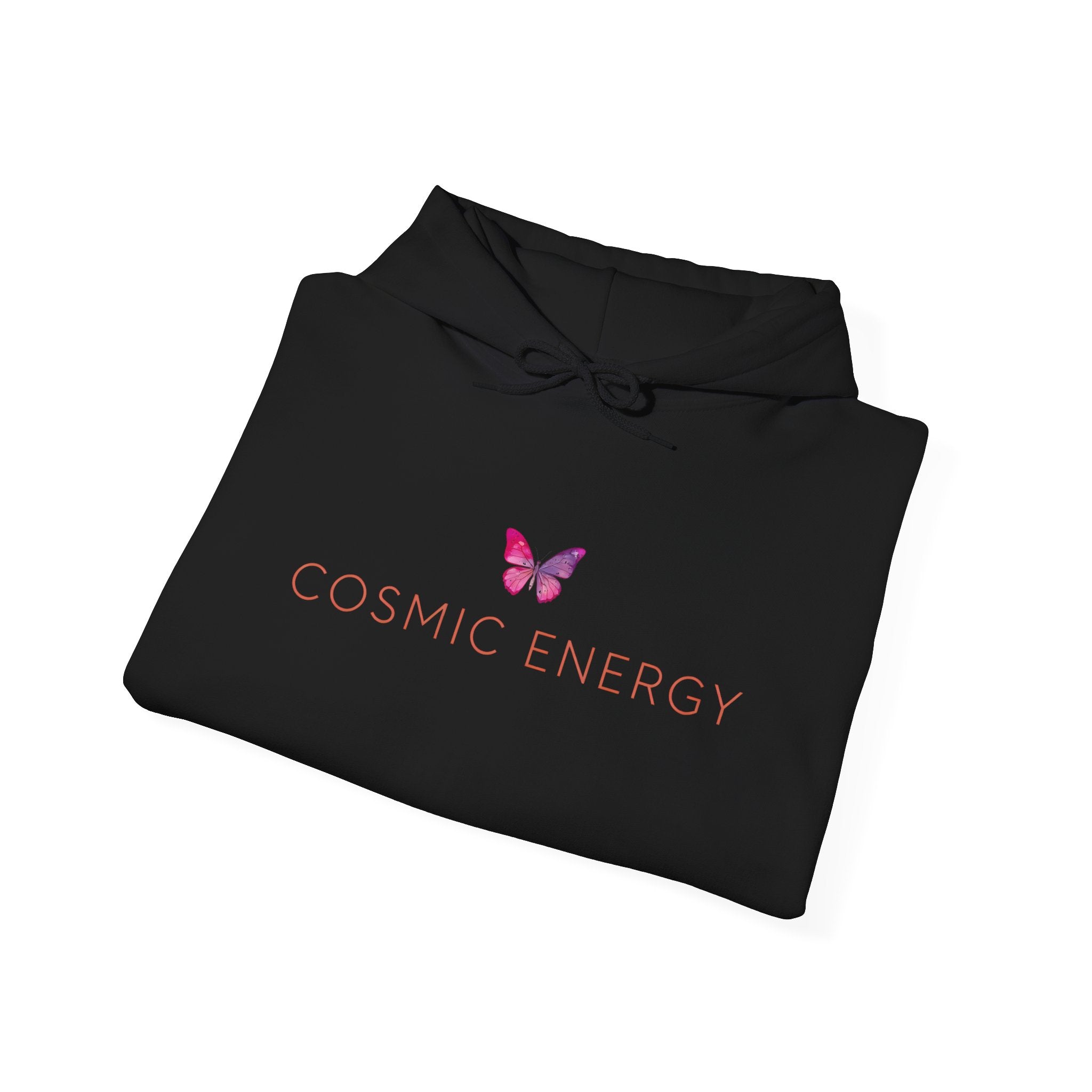 Cosmic Energy Hoodie — Pink Butterfly Spiritual Graphic Hoodie