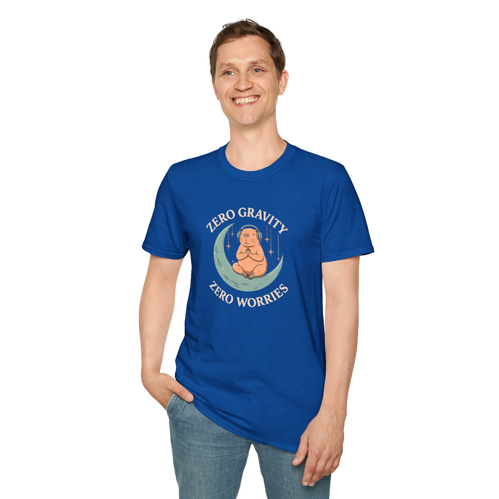 Zero Gravity, Zero Worries Meditating T-Shirt