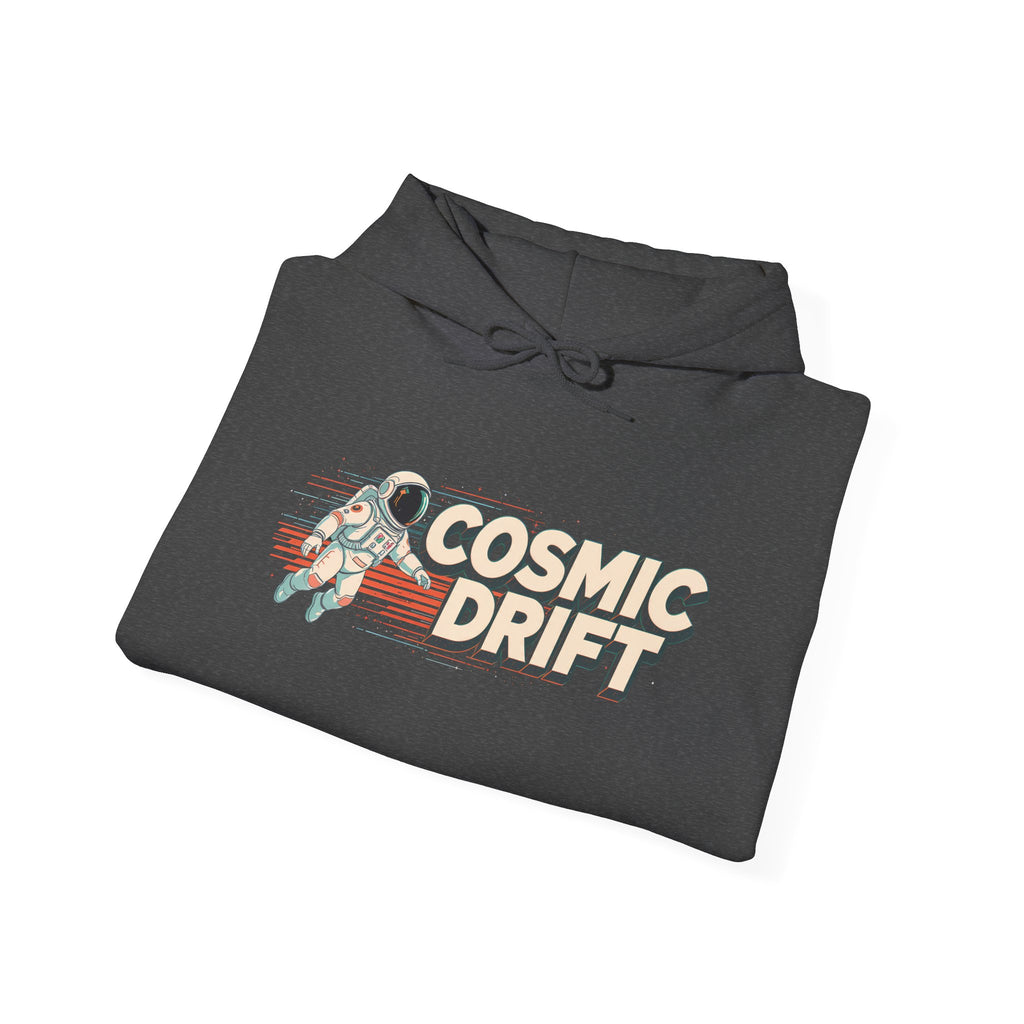 Cosmic Drift Hoodie — Retro Astronaut Space Pullover