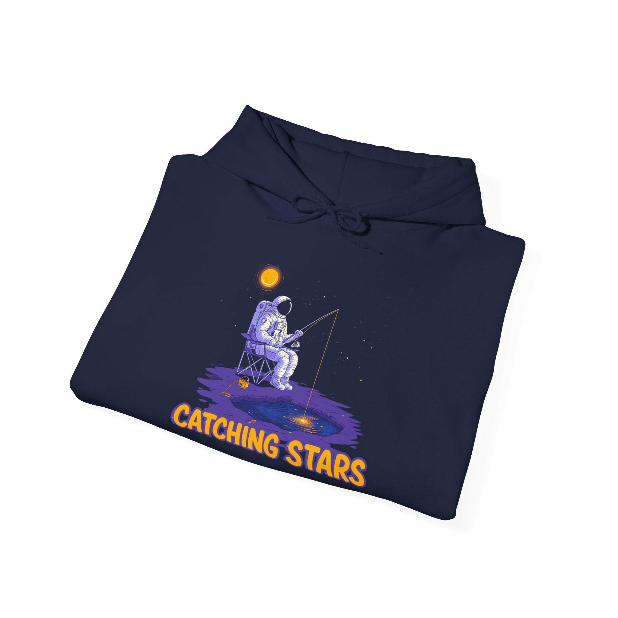 Catching Stars Hoodie — Astronaut Night Sky Graphic Sweatshirt