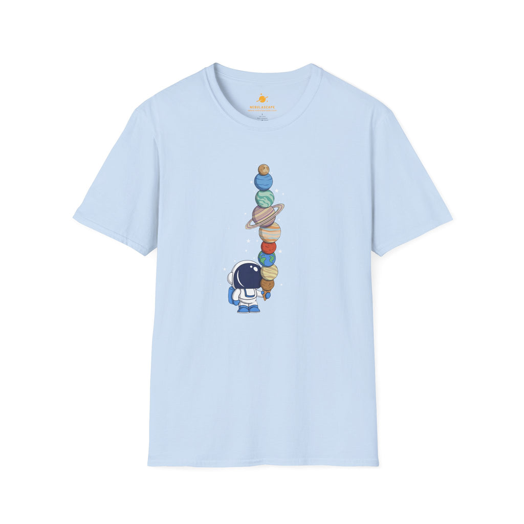 Astronaut Stacking Planets T-Shirt