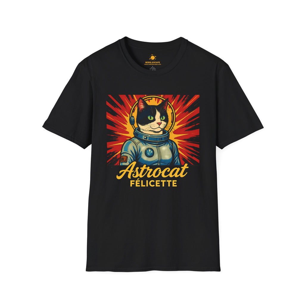 Astrocat Felicette T-Shirt — Retro Space Cat Graphic Tee