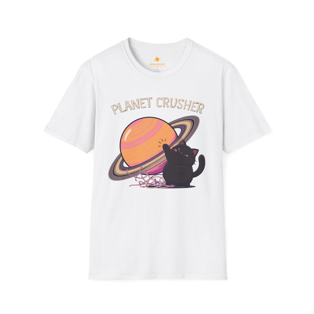 Planet Crusher Black Cat Playing T-Shirt