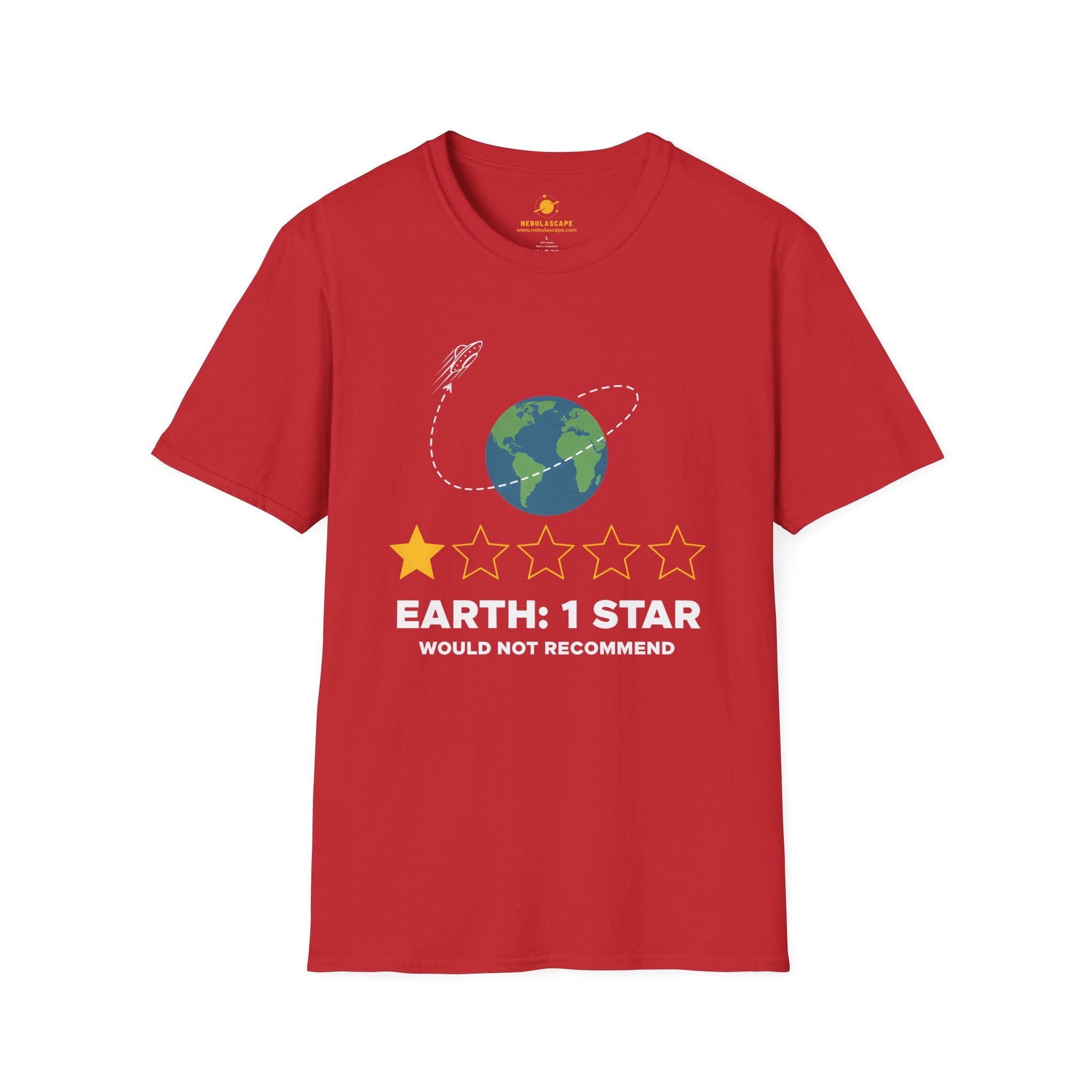 Earth: 1 Star Graphic T-Shirt — 'Would Not Recommend' Funny Eco Humor Tee