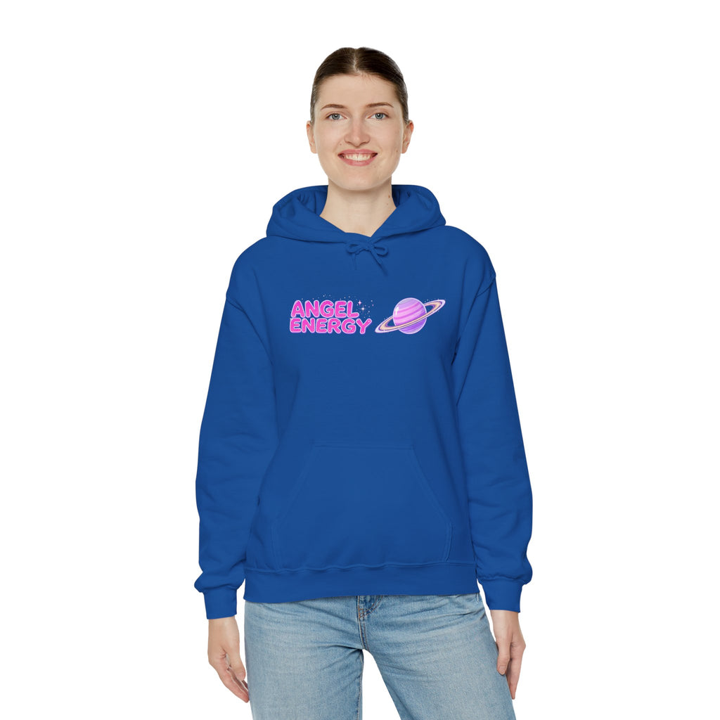 Angel Energy Hoodie — Pastel Planet Graphic Hooded Sweatshirt