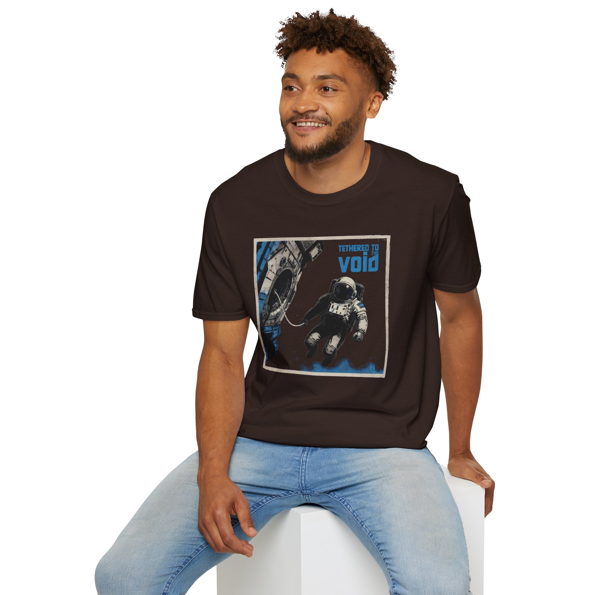 Astronaut T-Shirt — 'Tethered to the Void' Space