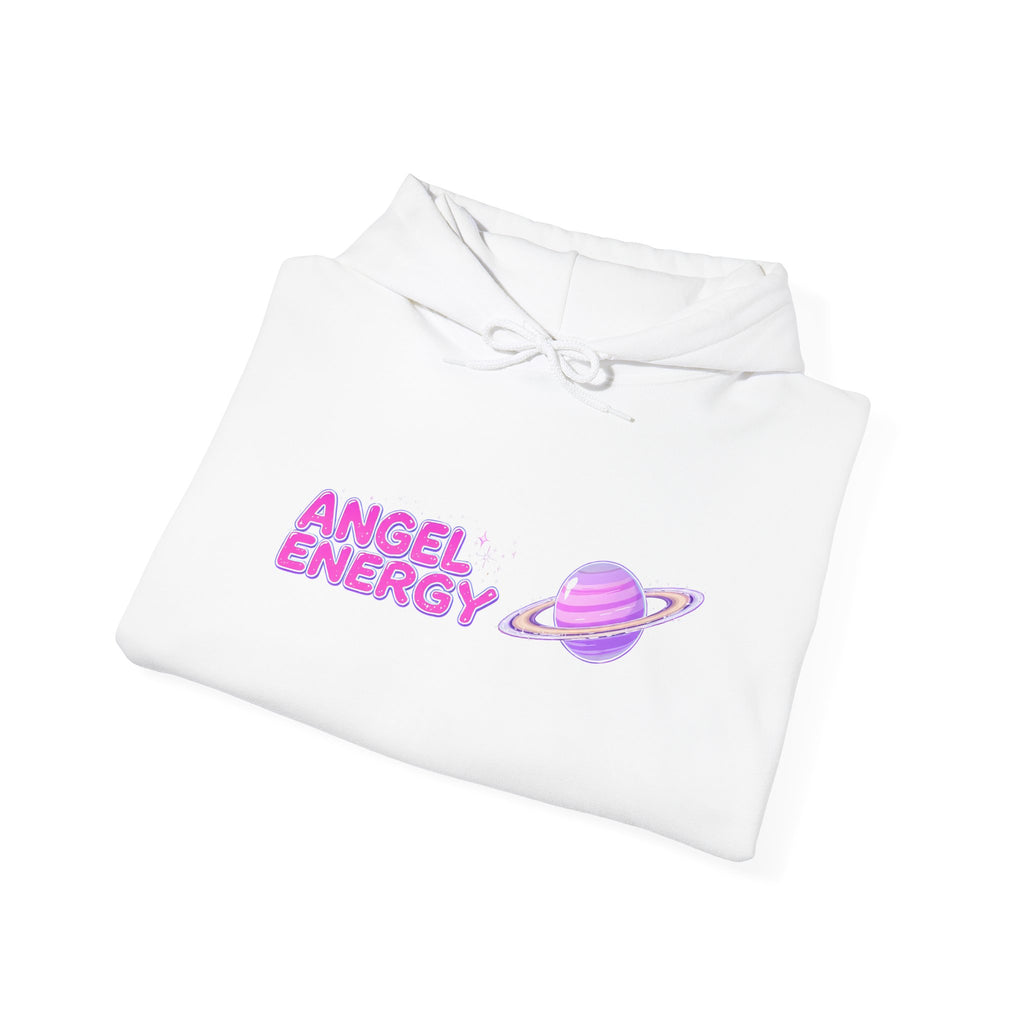 Angel Energy Hoodie — Pastel Planet Graphic Hooded Sweatshirt