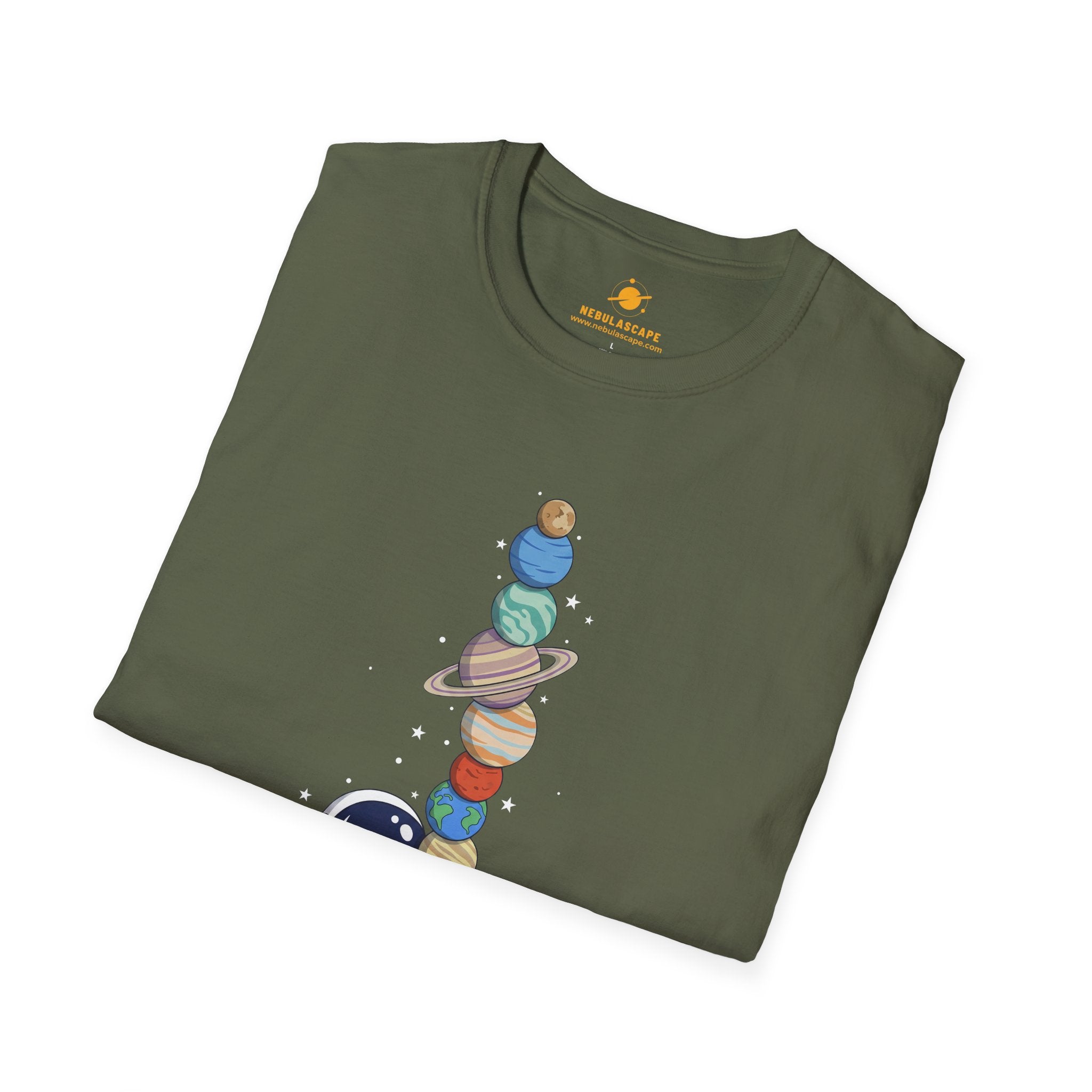 Astronaut Stacking Planets T-Shirt