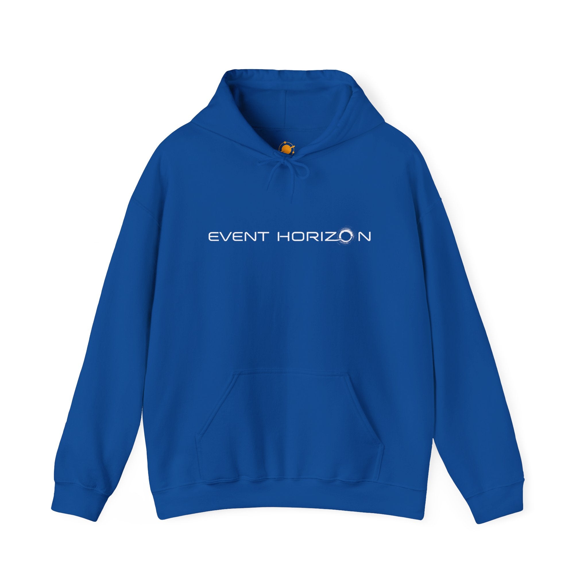 Event Horizon Hoodie — Minimal Sci‑Fi Logo Pullover