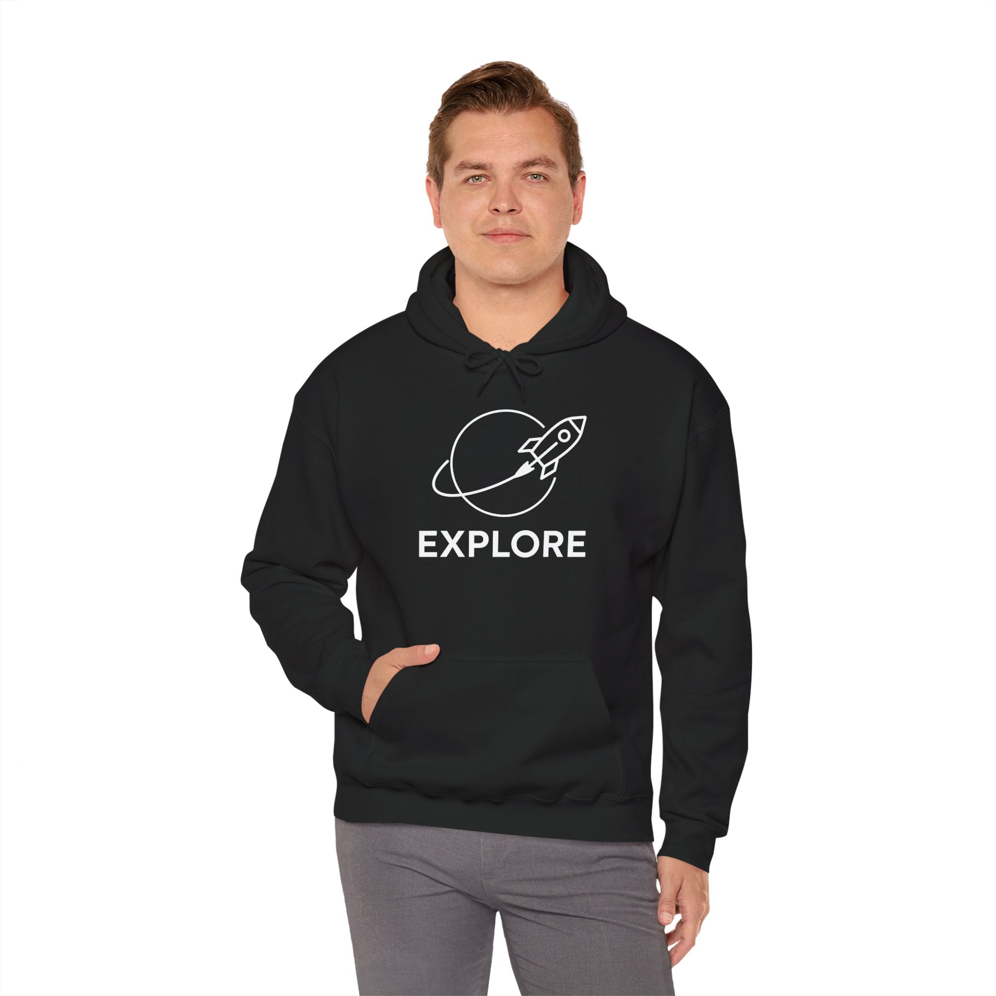 Explore Rocket Hoodie — Adventure Space Sweatshirt