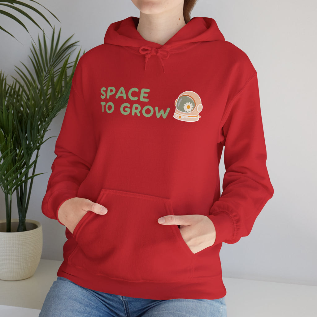 Space to Grow Hoodie — Cute Plant Astronaut Graphic Hoodie
