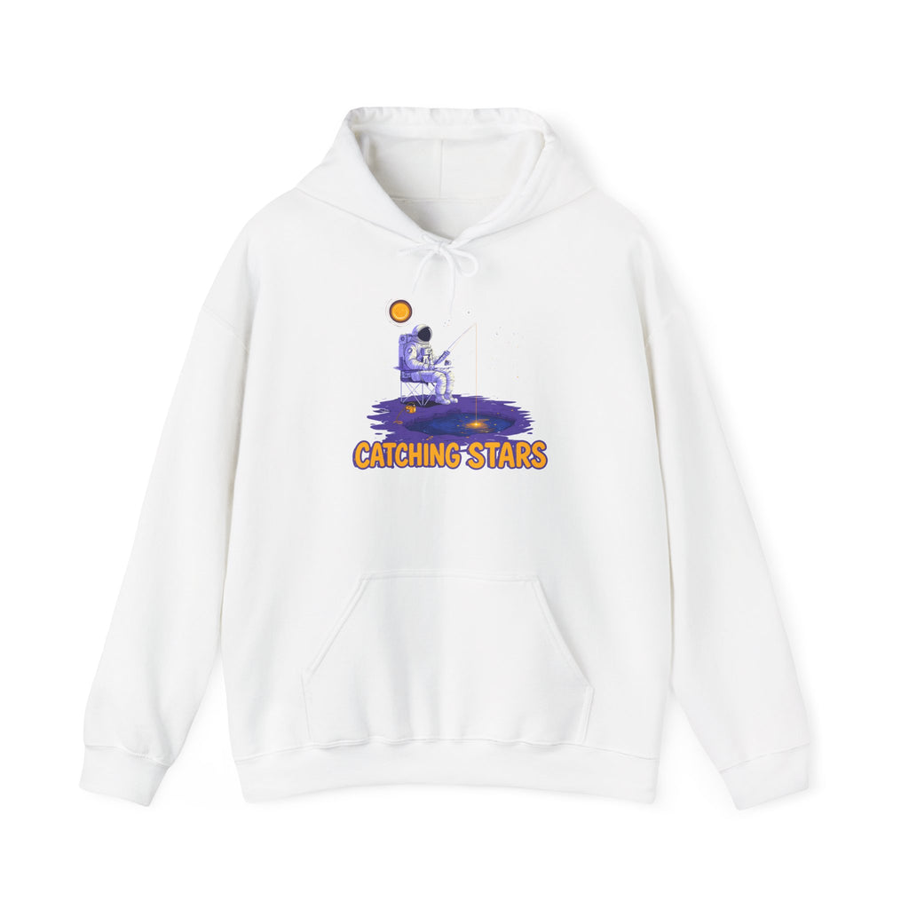 Catching Stars Hoodie — Astronaut Night Sky Graphic Sweatshirt