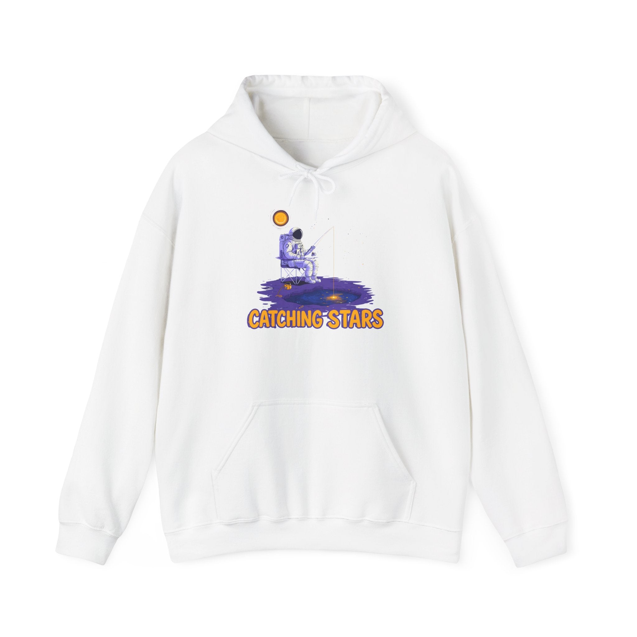 Catching Stars Hoodie — Astronaut Night Sky Graphic Sweatshirt
