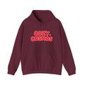 Cozy Cosmos Hoodie — Retro Red 'Cozy Cosmos' Graphic Pullover