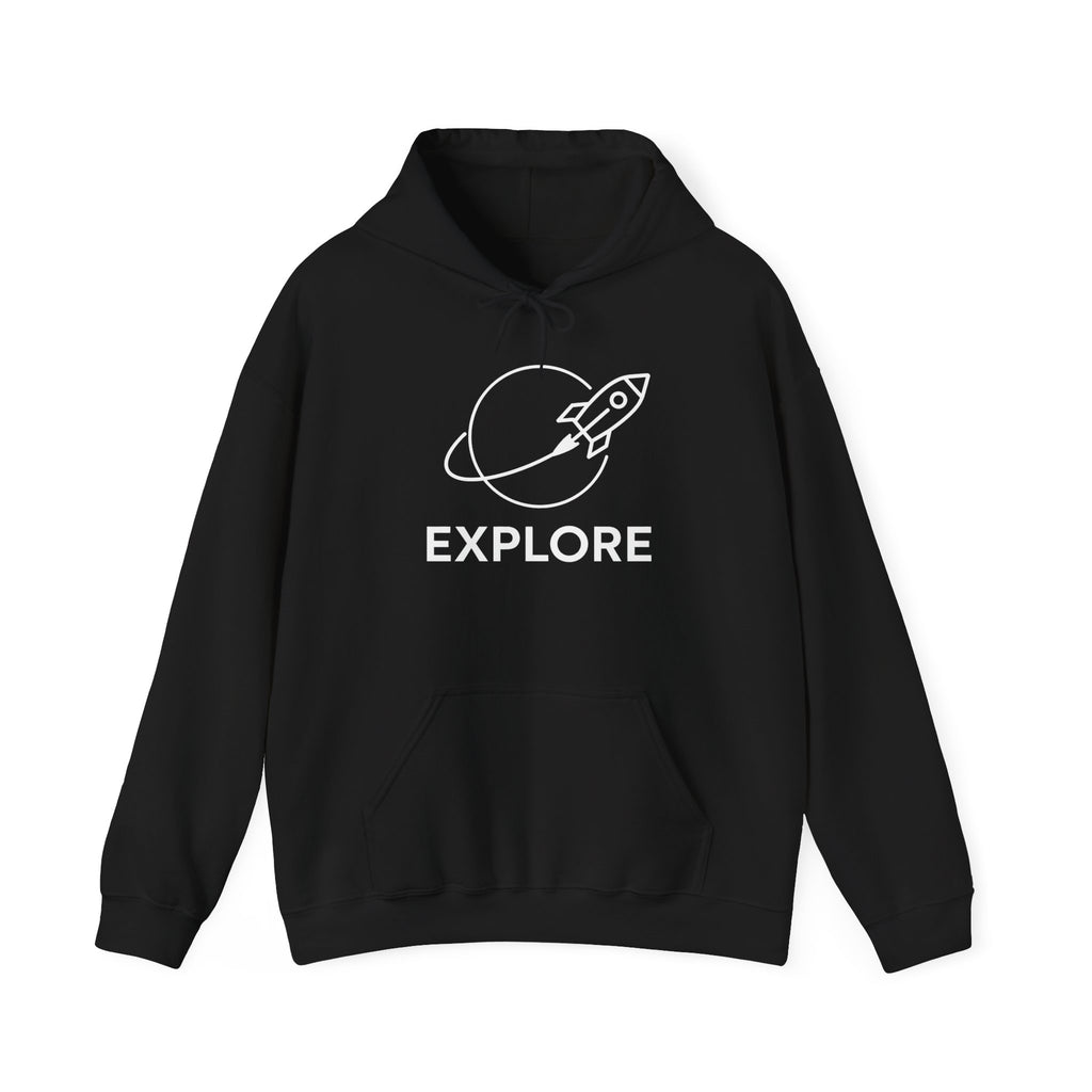 Explore Rocket Hoodie — Adventure Space Sweatshirt