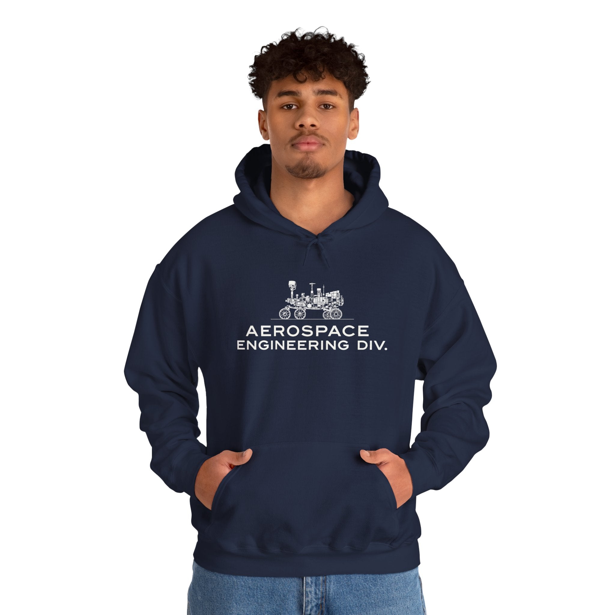 Aerospace Engineering Div. Hoodie — Vintage Rocket & Rover Tech Sweatshirt