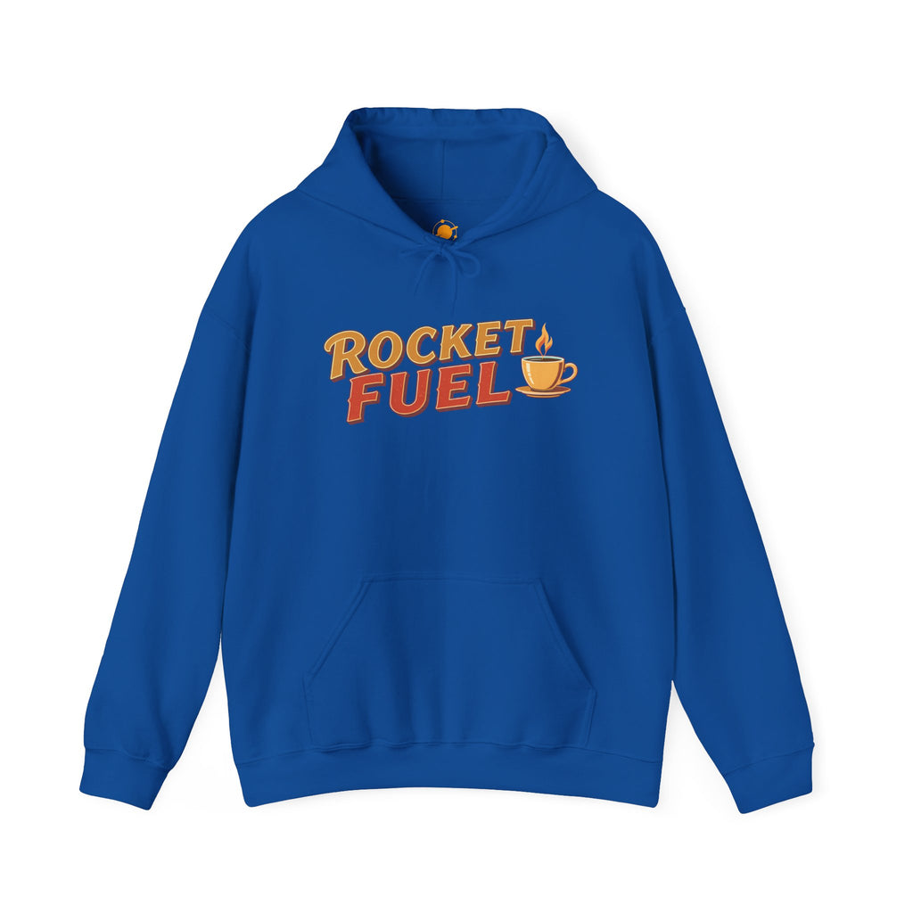 Rocket Fuel Hoodie — Coffee Lover Vintage Graphic Hooded Sweatshirt