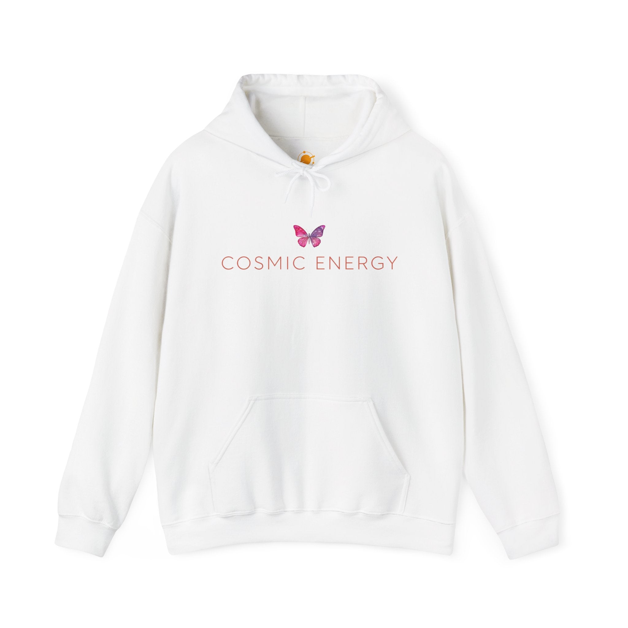 Cosmic Energy Hoodie — Pink Butterfly Spiritual Graphic Hoodie