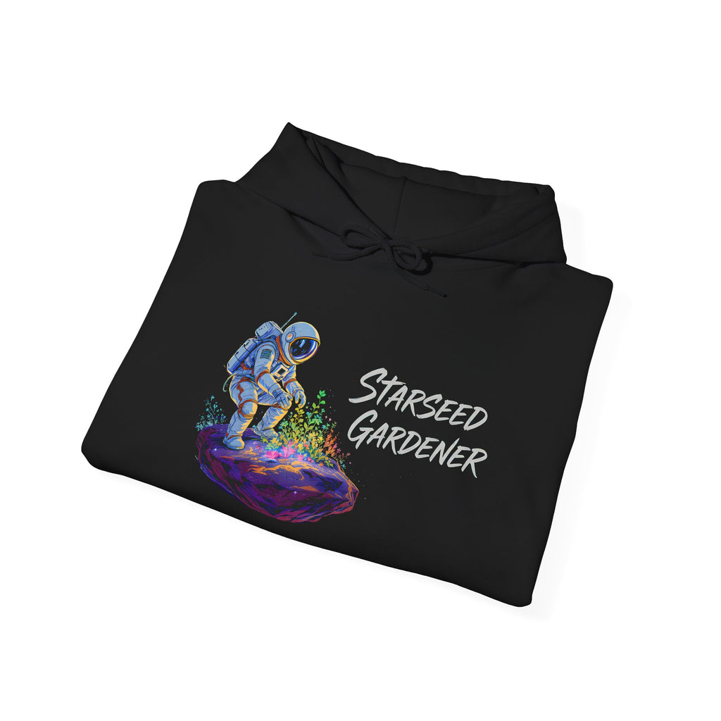 Starseed Gardener Hoodie — Astronaut Plant Lover Graphic Sweatshirt