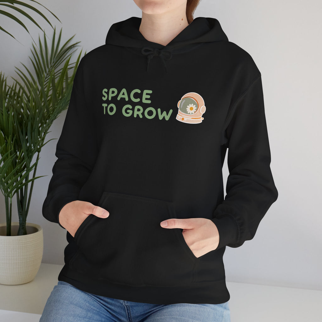 Space to Grow Hoodie — Cute Plant Astronaut Graphic Hoodie