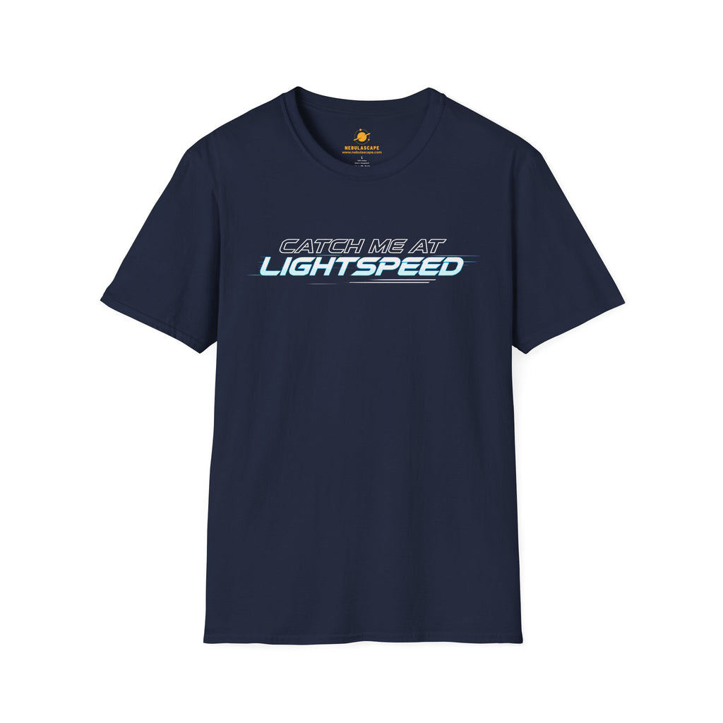 Catch Me At Lightspeed T-Shirt — Retro Futuristic Sci‑Fi Tee