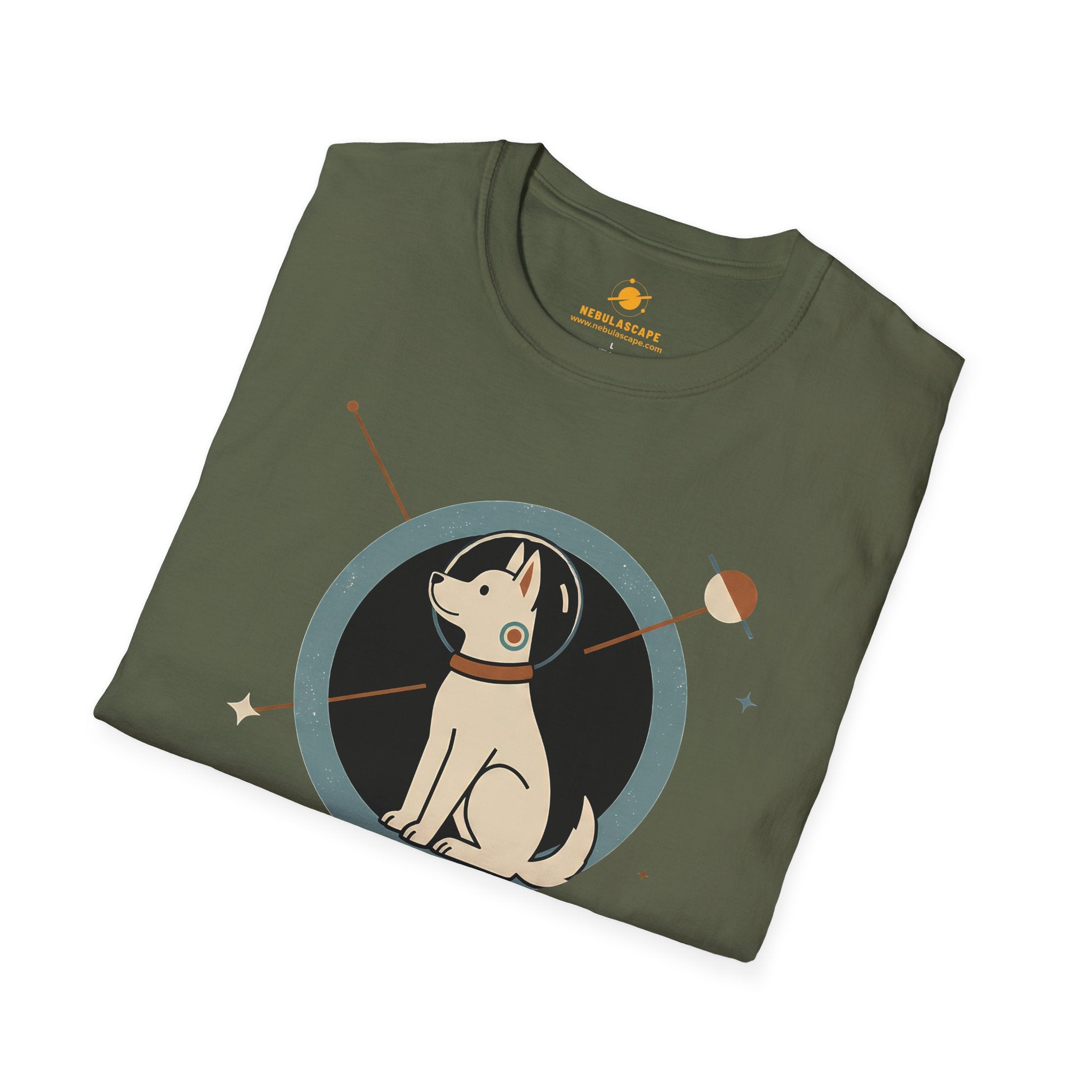 Orbital Pioneer Dog in Space T-Shirt