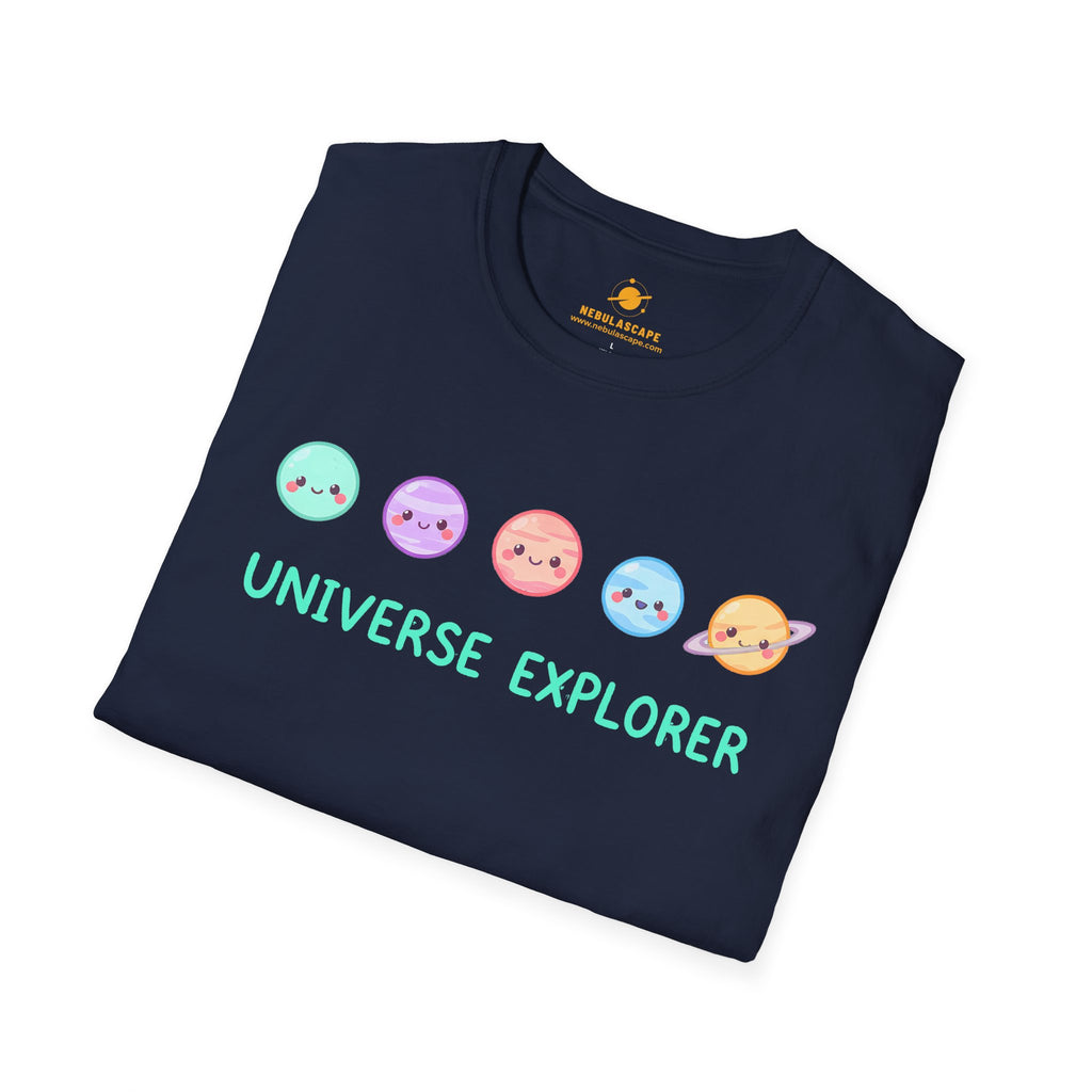 Universe Explorer T-Shirt — Cute Pastel Planets Graphic Tee