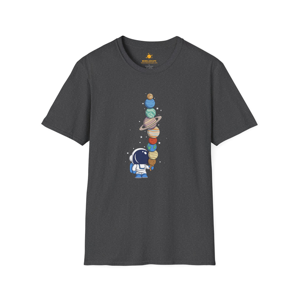 Astronaut Stacking Planets T-Shirt