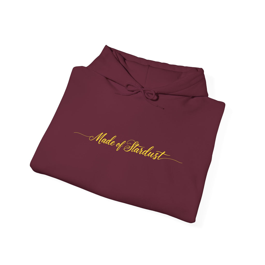 Made of Stardust Hoodie – Gold Script Cosmic Sweatshirt