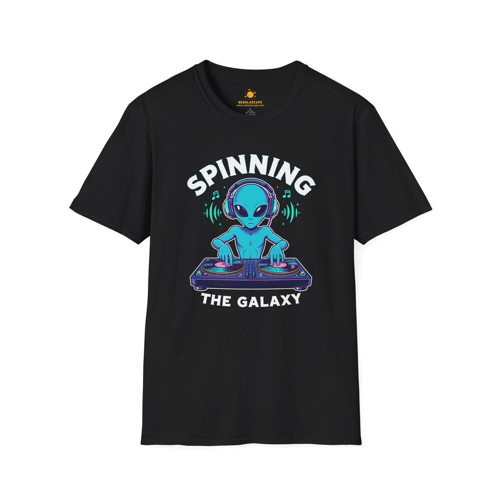 Spinning the Galaxy Alien DJ T-Shirt