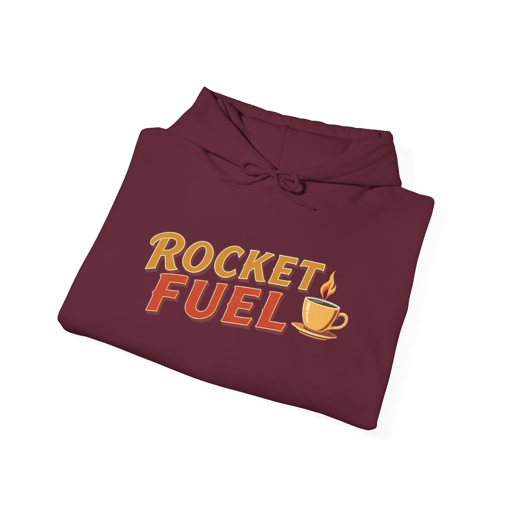 Rocket Fuel Hoodie — Coffee Lover Vintage Graphic Hooded Sweatshirt