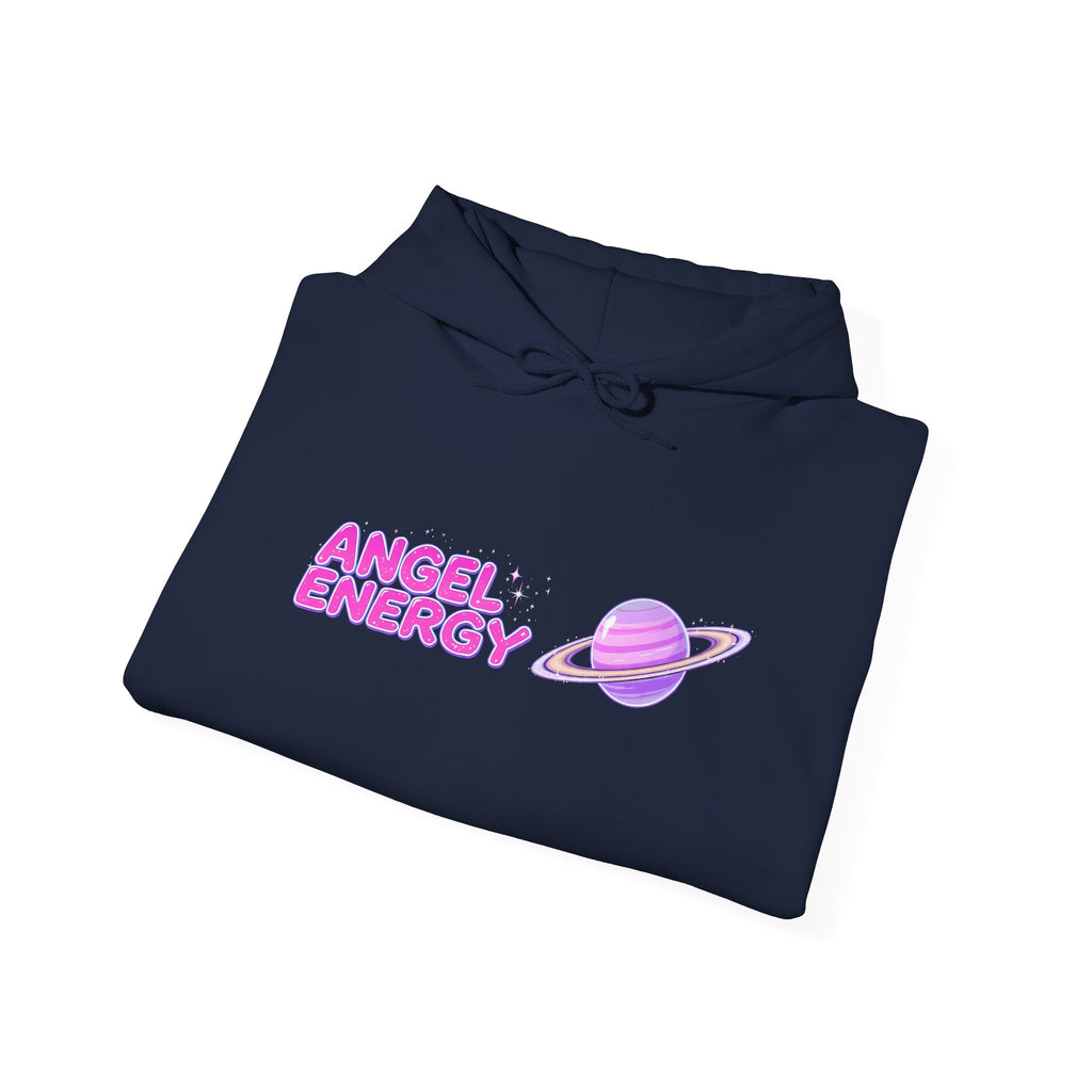 Angel Energy Hoodie — Pastel Planet Graphic Hooded Sweatshirt